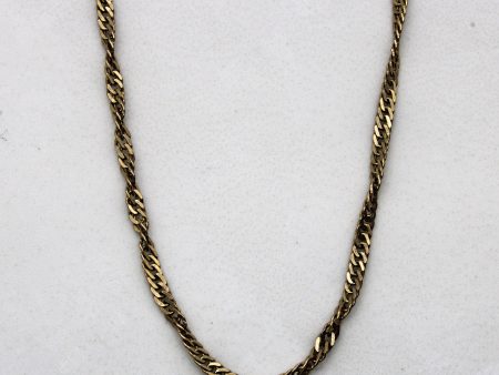 10k Yellow Gold Singapore Chain | 21  | For Sale