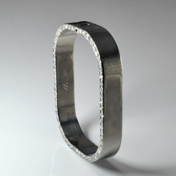 Diamond Frosted Edge Bangle | 5.84ctw | 6.25  | Online Sale