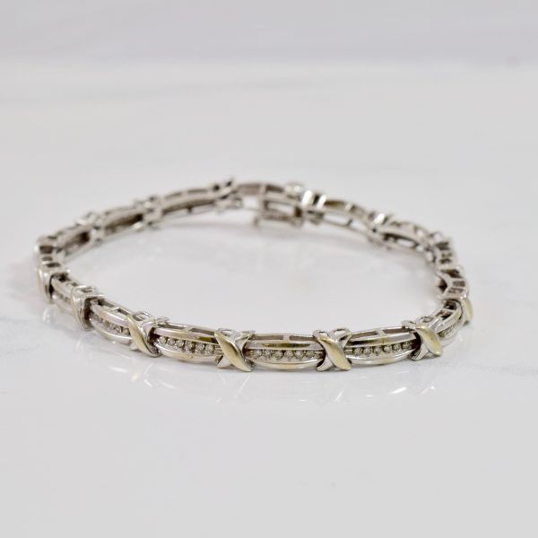 Channel Set Diamond Tennis Bracelet | 0.45 ctw SZ 7.5  | Online Hot Sale