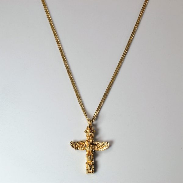 Yellow Gold Vancouver Totem Pole Necklace | 18  | Online Sale