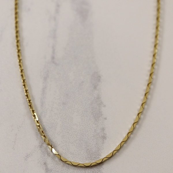 10k Yellow Gold Cobra Chain | 16.5  | on Sale