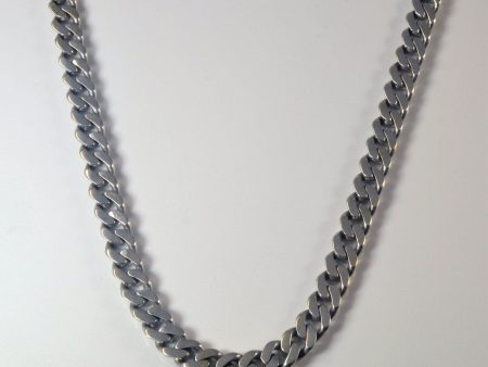 10k White Gold Heavy Curb Chain | 26  | on Sale