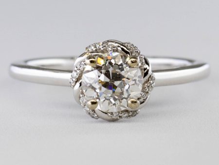 100 Ways  Old European Twisted Halo Engagement Ring | 0.99ctw | SZ 7 | Supply