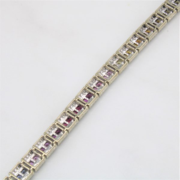 Sapphire Gradient Tennis Bracelet | 9.00ctw, 1.28ctw | 7.75  | Fashion