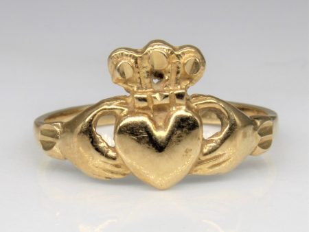 Yellow Gold Claddagh Ring | SZ 6 | For Cheap