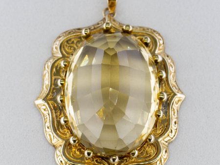 100 Ways  Ornate Victorian Citrine Pendant | 26.00ct | Cheap