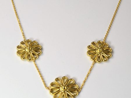 Floral Chain Necklace | 18  | For Sale