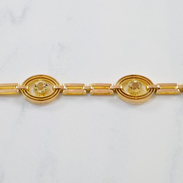 Victorian Era Bezel Set Topaz Bracelet | 1.25ctw | 7  | Discount