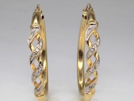 Diamond Twist Hoop Earrings | 0.06ctw | Online Hot Sale