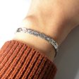 Reversible Patterned Platinum Chain Bracelet | 7  | Hot on Sale