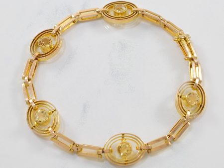 Victorian Era Bezel Set Topaz Bracelet | 1.25ctw | 7  | Discount