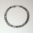 Reversible Patterned Platinum Chain Bracelet | 7  | Hot on Sale