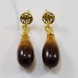 Tigers Eye Briolette Drop Earrings | 28.00ctw | Cheap