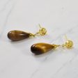 Tigers Eye Briolette Drop Earrings | 28.00ctw | Cheap