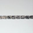 Reversible Patterned Platinum Chain Bracelet | 7  | Hot on Sale