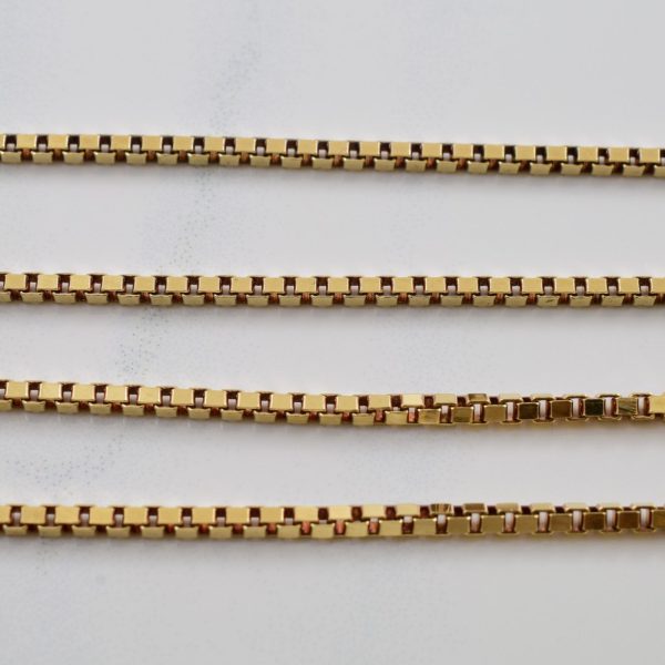 10k Yellow Gold Box Chain | 20.5  | Online now