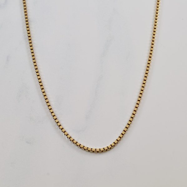 10k Yellow Gold Box Chain | 20.5  | Online now