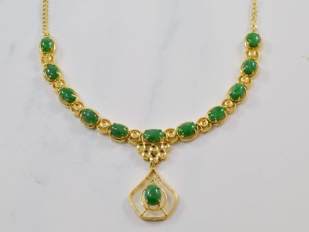 Jadeite & Diamond Necklace | 6.00ctw, 0.08ctw | 16.5  | Hot on Sale