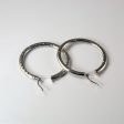 Textured White Gold Hoops | Cheap