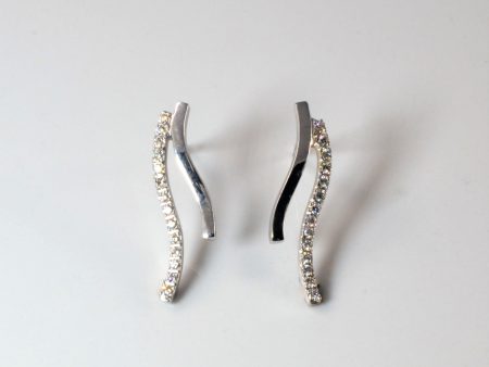 Pave Diamond Journey Stud Earrings | 0.21ctw | Online