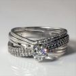 Diamond Overlay Engagement Ring | 0.56ctw | SZ 5.75 | Fashion