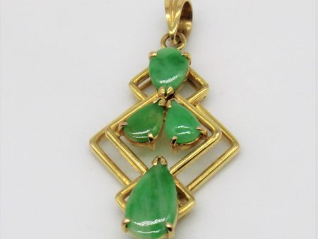 Pear Cut Cabochon Jadeite Pendant | 1.00ctw | Discount