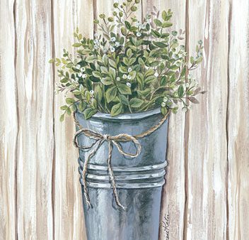 ART1069 - White Berries in Galvanized Pail Online Hot Sale